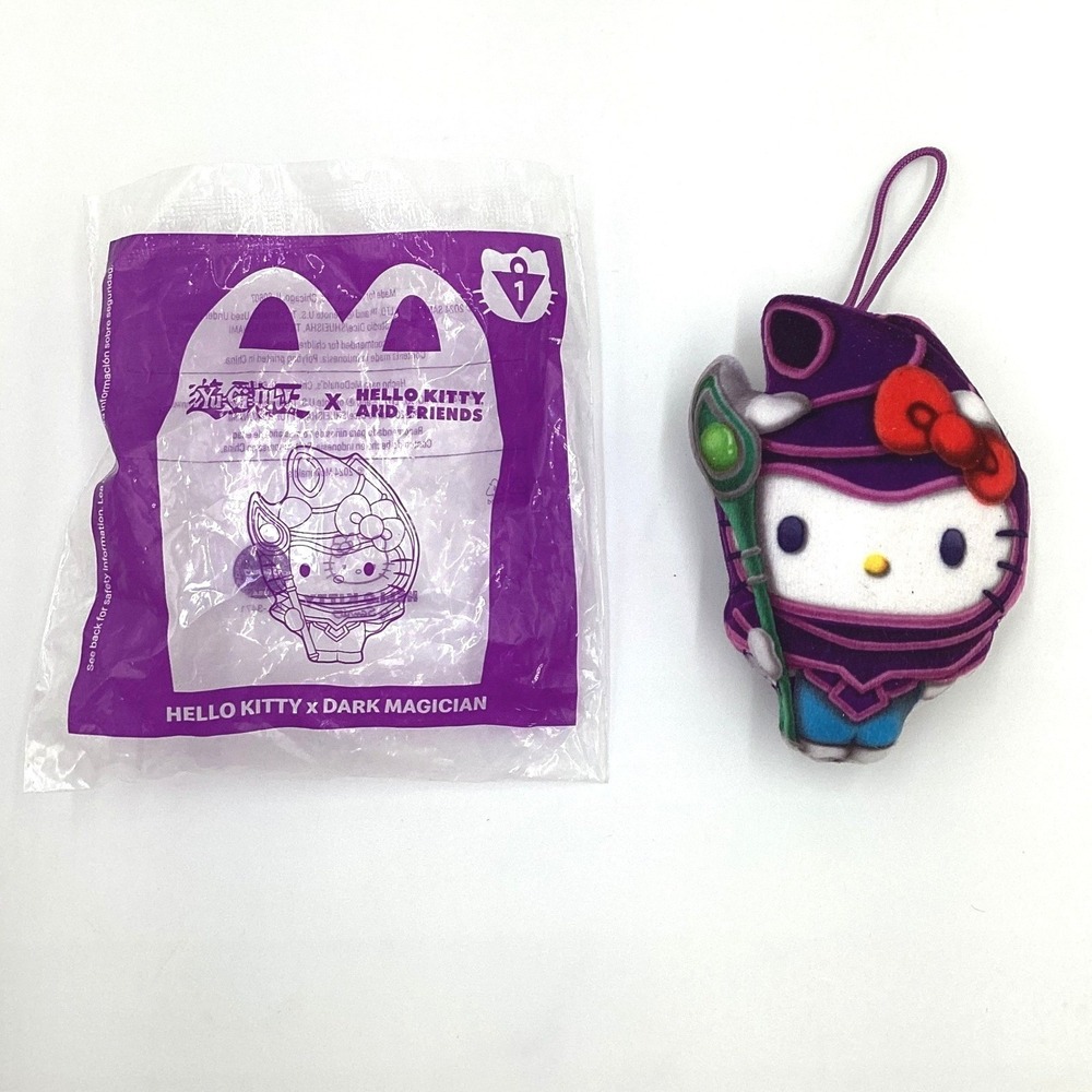 McDonalds Hello Kitty x Dark Magician Plush Toy Keychain New with Bag